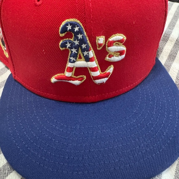 Oakland Athletics 4th of July New Era hat 7 5/8 - Picture 2 of 5